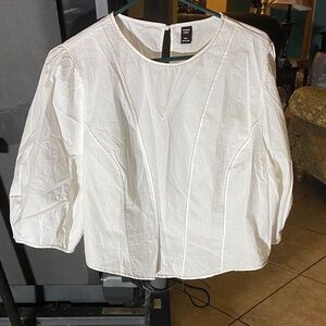 SHEIN White Blouse with Structured Design